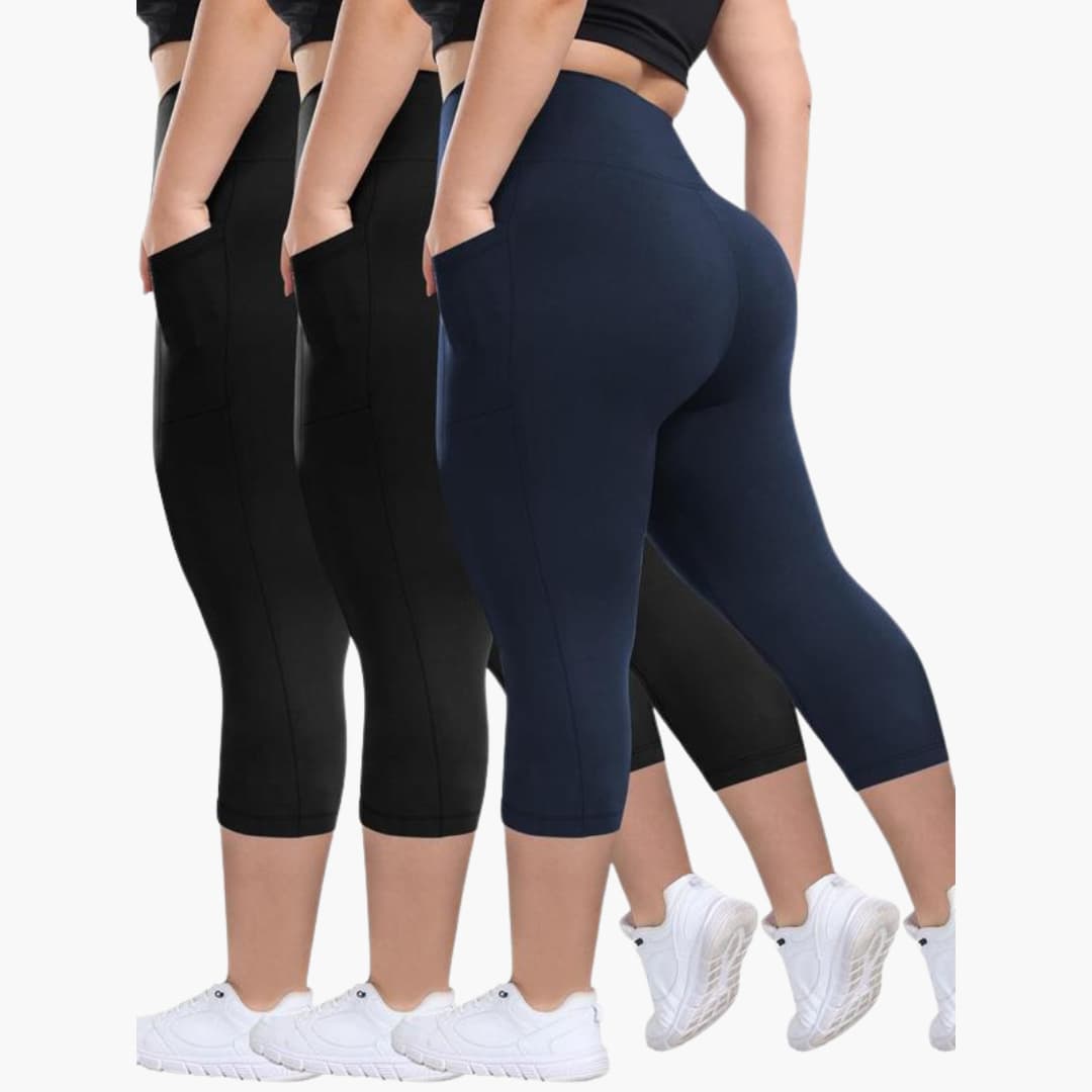 Capri Leggings Set - For Women with High Waist Sport