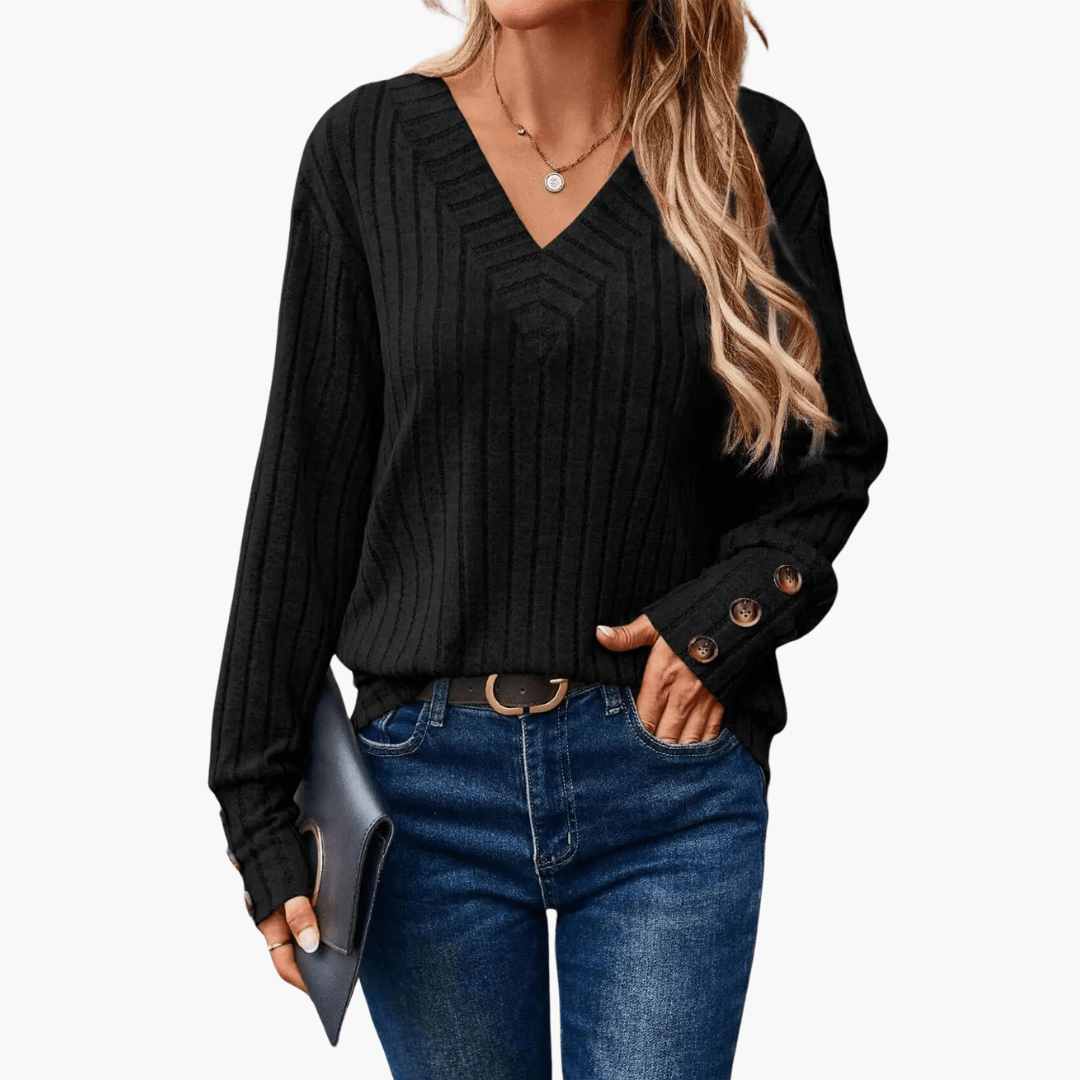 V-Neck Winter Sweater for Women – Comfortable & Elegant Sweater