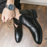 The Etna Rosso Men’s Classic Genuine Leather Ankle Shoes