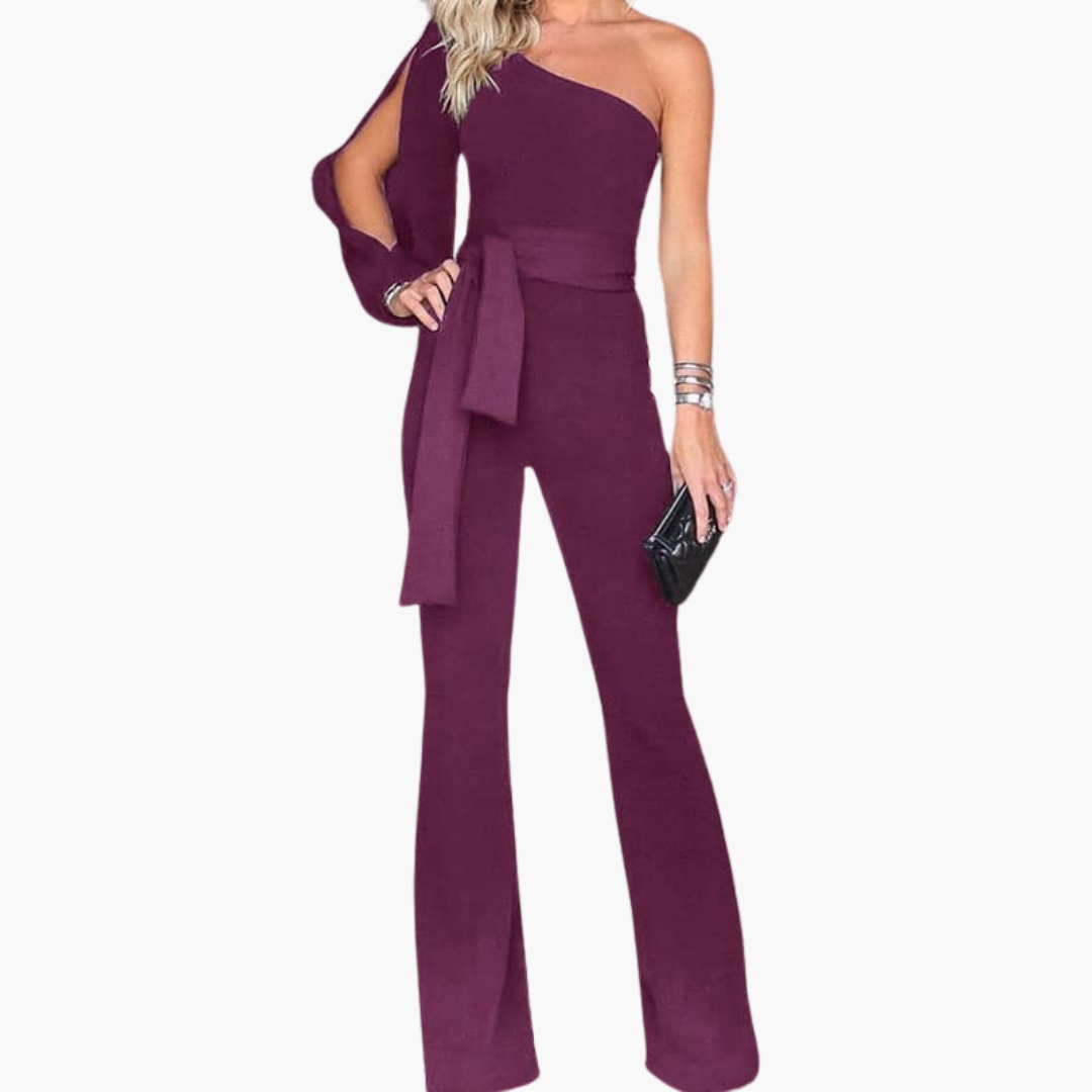 Elegant Jumpsuit for Women – One-Shoulder & Tailored
