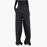 Asymmetric Women's Pants with Slim Fit – Modern & Elegant