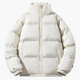 Warm Women's Puffer Jacket with Fleece Lining and Hood