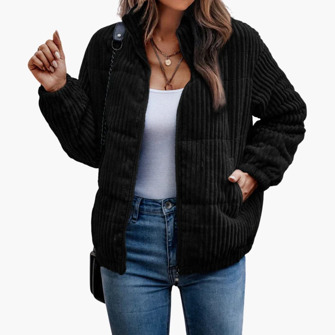 Women's Cord Jacket with Side Pockets