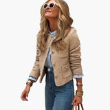 Women's Tweed Style Jacket with Pockets