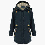 Women's Parka Jacket with Button Closure