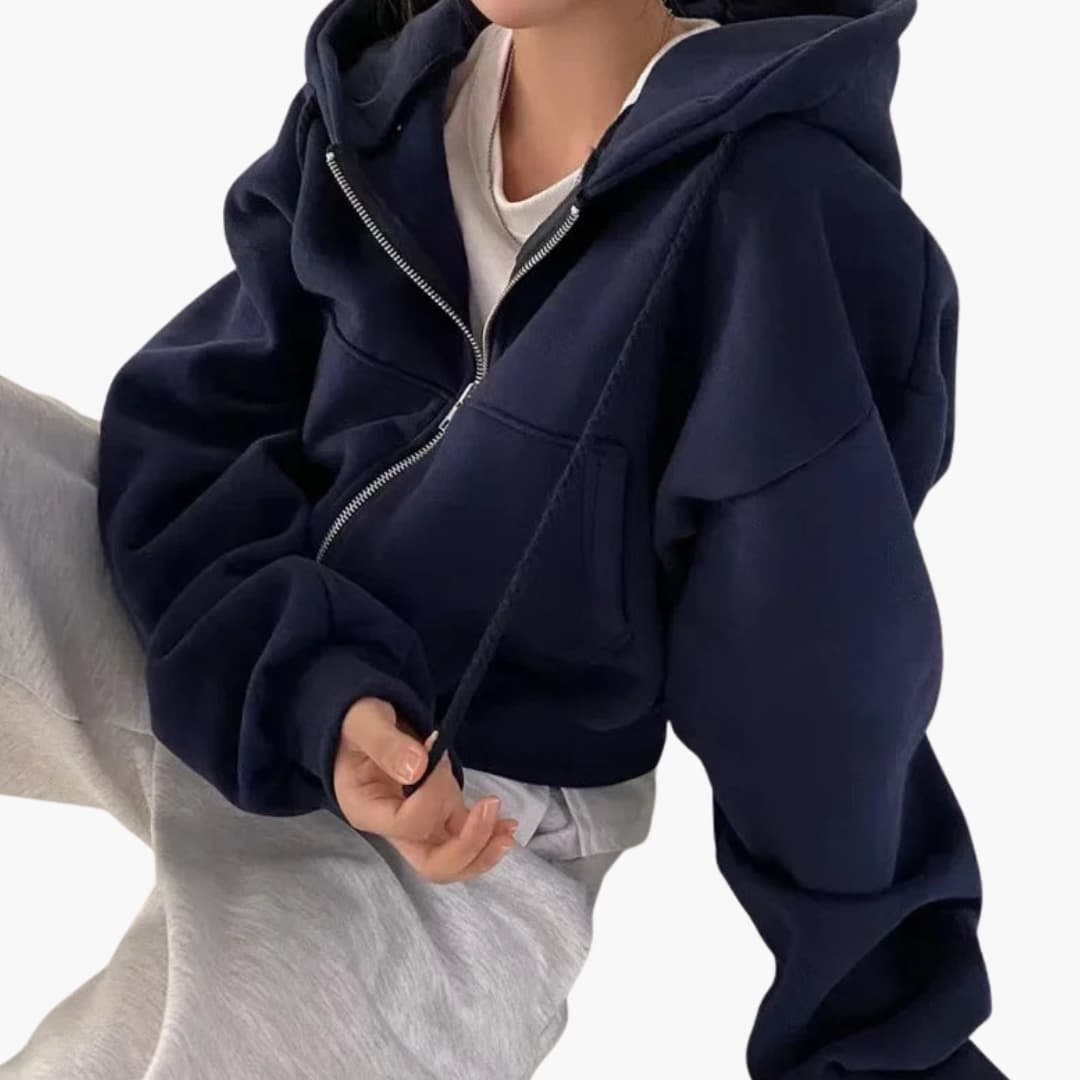 Women's Hoodie Sweatshirt with Zipper