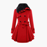 Women’s Winter Coat with Buttons and Belt
