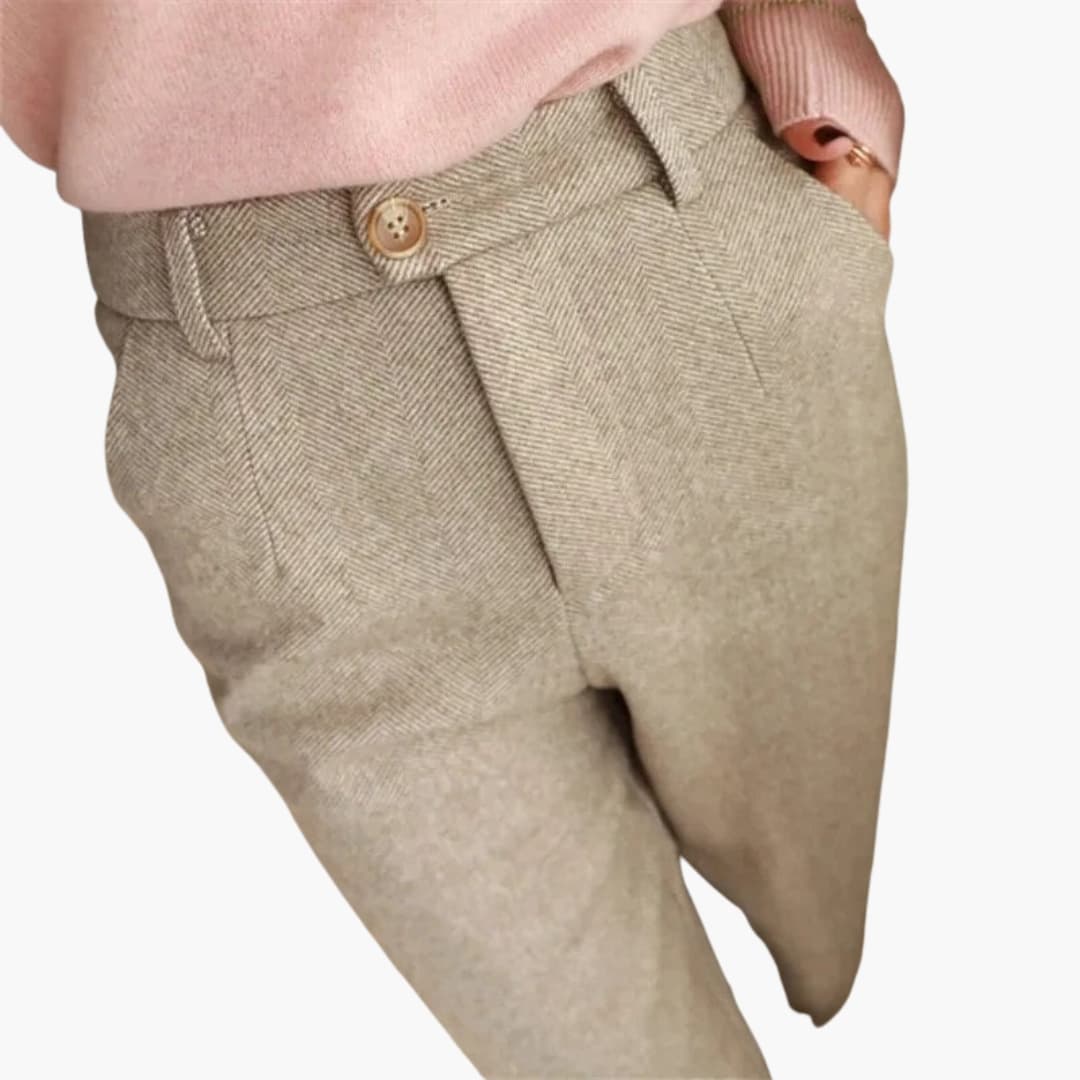 Women's High Waist Pants with Side Pockets