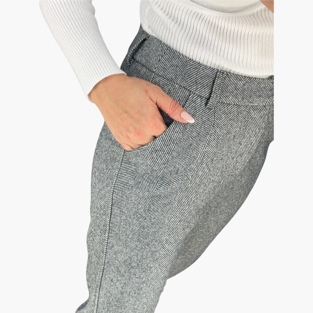 Women's High Waist Pants with Side Pockets
