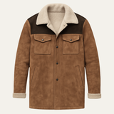 The Crestview Men’s Vintage Shearling Lined Warm Winter Jacket