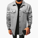 Men's Jacket with Button Placket