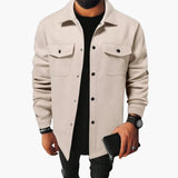 Men's Jacket with Button Placket