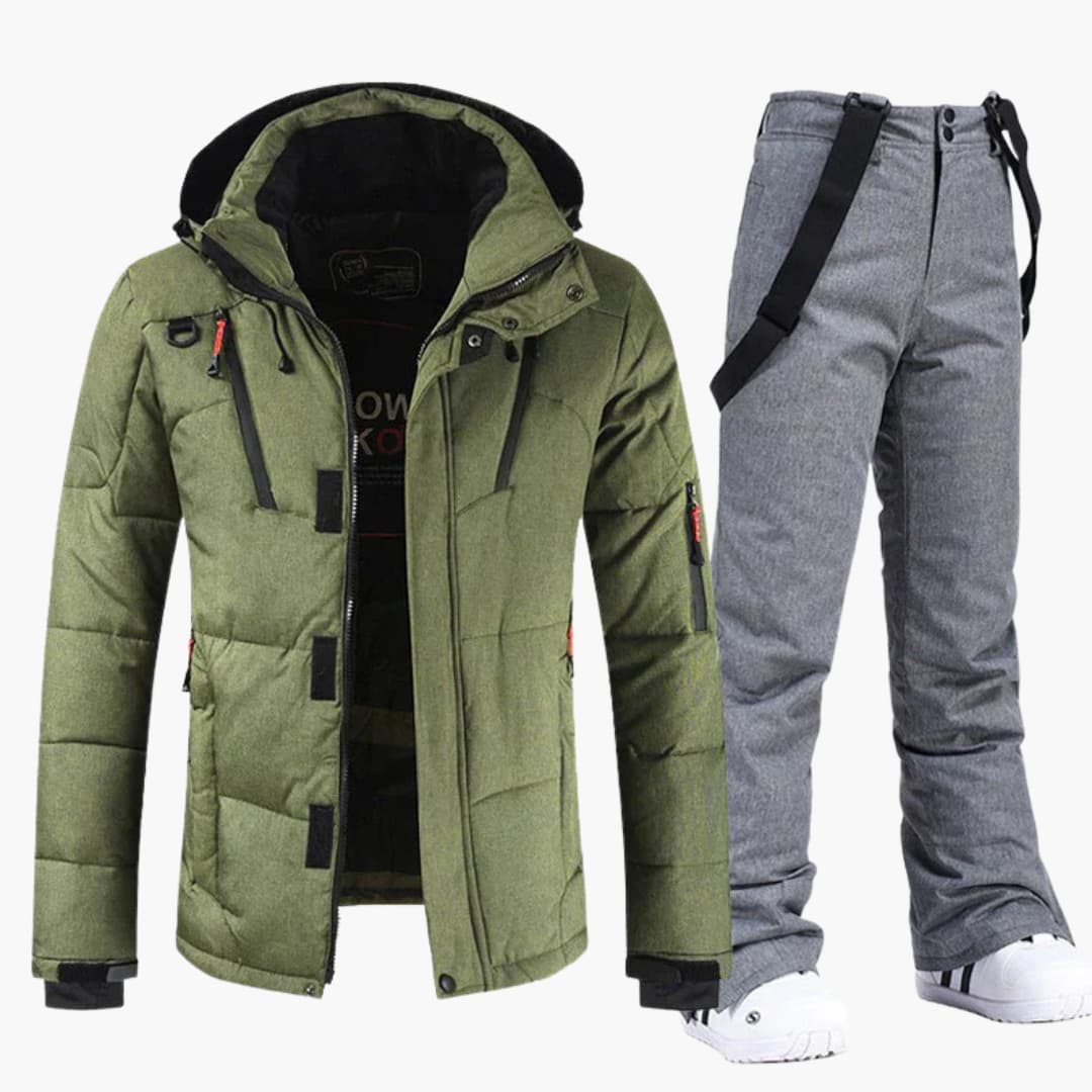 Men’s Ski Set with Hooded Jacket and Pants