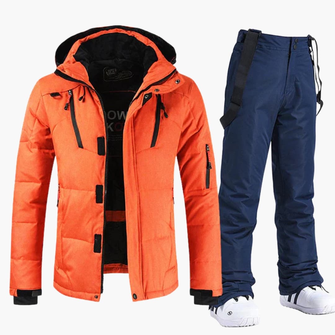 Men’s Ski Set with Hooded Jacket and Pants