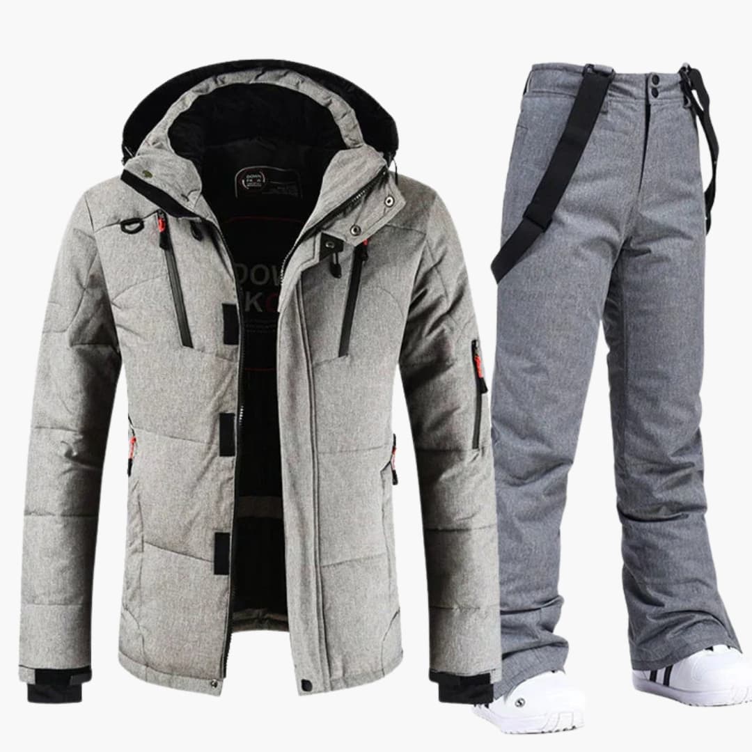 Men’s Ski Set with Hooded Jacket and Pants