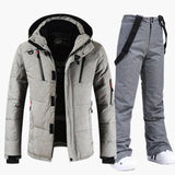 Men’s Ski Set with Hooded Jacket and Pants