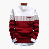 Men's Knitted Sweater with Stripes