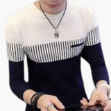 Men's Knitted Sweater with Stripes