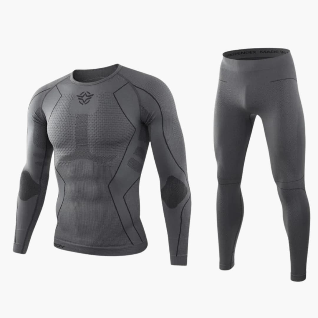 Men's Thermal Underwear Set with Long Sleeve Shirt and Pants