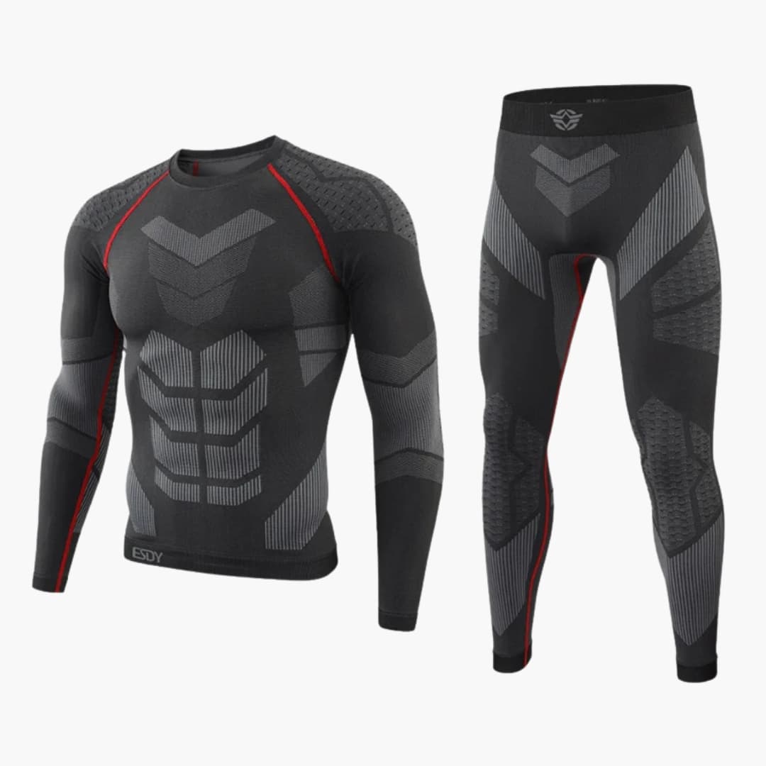 Men's Thermal Underwear Set with Long Sleeve Shirt and Pants