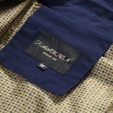 Men's Trench Coat with Button Closure and Pocket Details