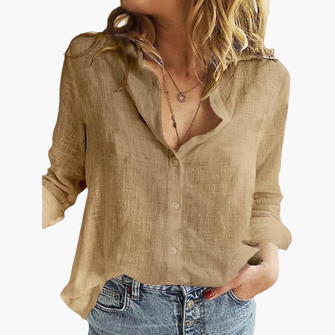 Elegant Long Sleeve Shirt for Women - Classic & Versatile