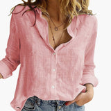 Women’s Blouse with Button Front and Long Sleeves