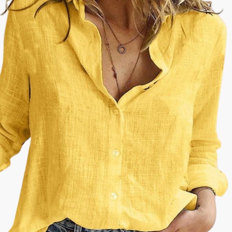 Women’s Blouse with Button Front and Long Sleeves