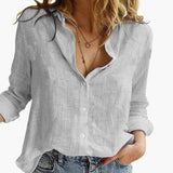 Women’s Blouse with Button Front and Long Sleeves