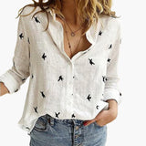 Women’s Blouse with Button Front and Long Sleeves