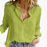 Women’s Blouse with Button Front and Long Sleeves