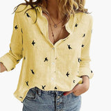 Women’s Blouse with Button Front and Long Sleeves