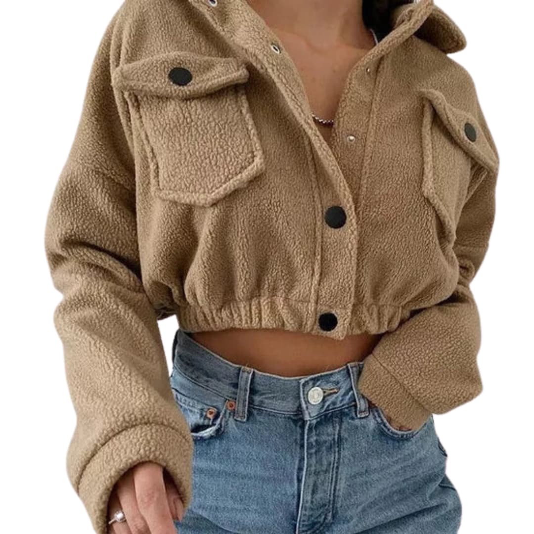 Women’s Bomber Jacket with Zip and Ribbed Cuffs