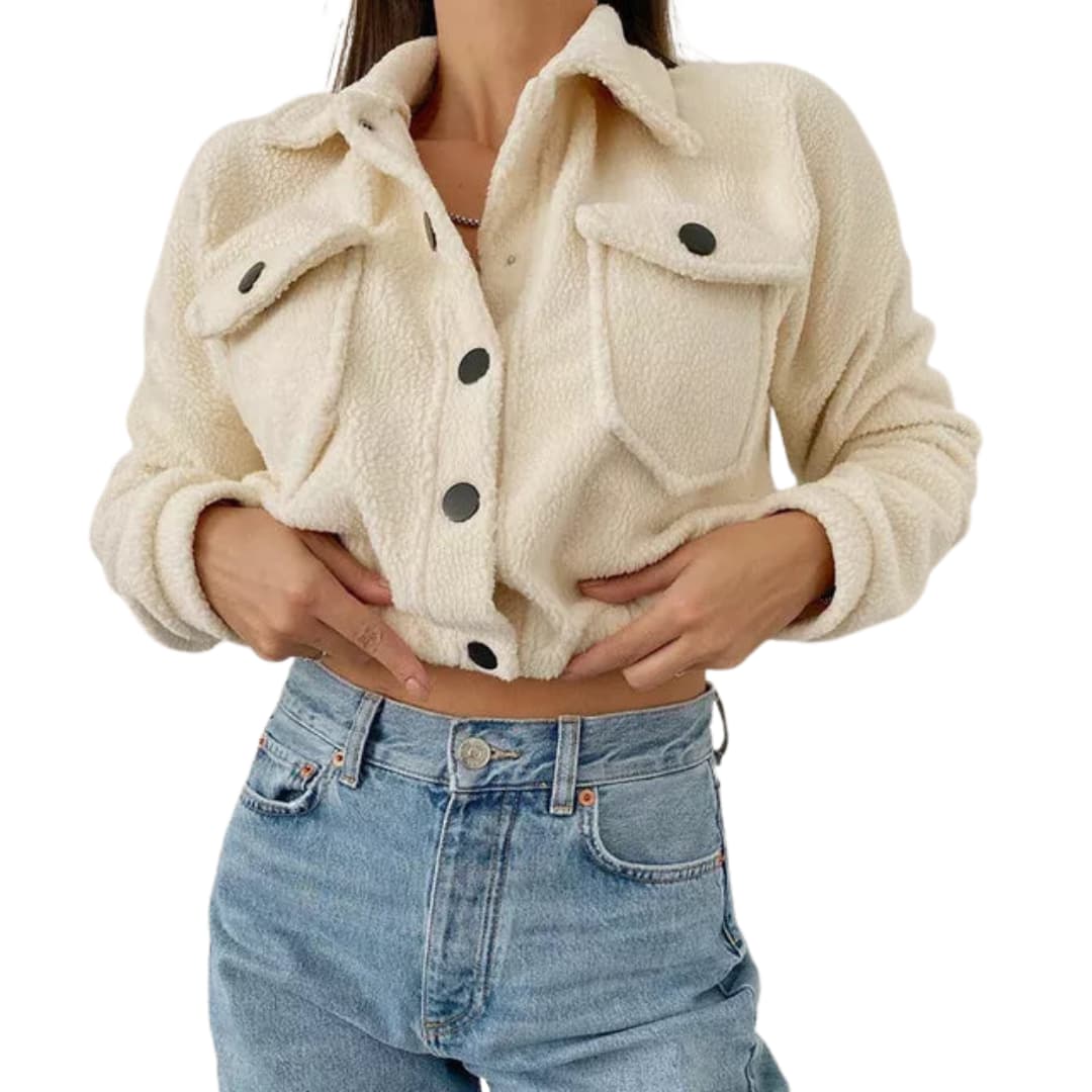 Women’s Bomber Jacket with Zip and Ribbed Cuffs