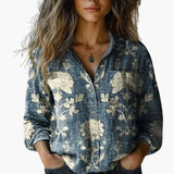 Women’s Button-Down Shirt with Classic Collar and Long Sleeves