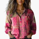 Women’s Button-Down Shirt with Classic Collar and Long Sleeves