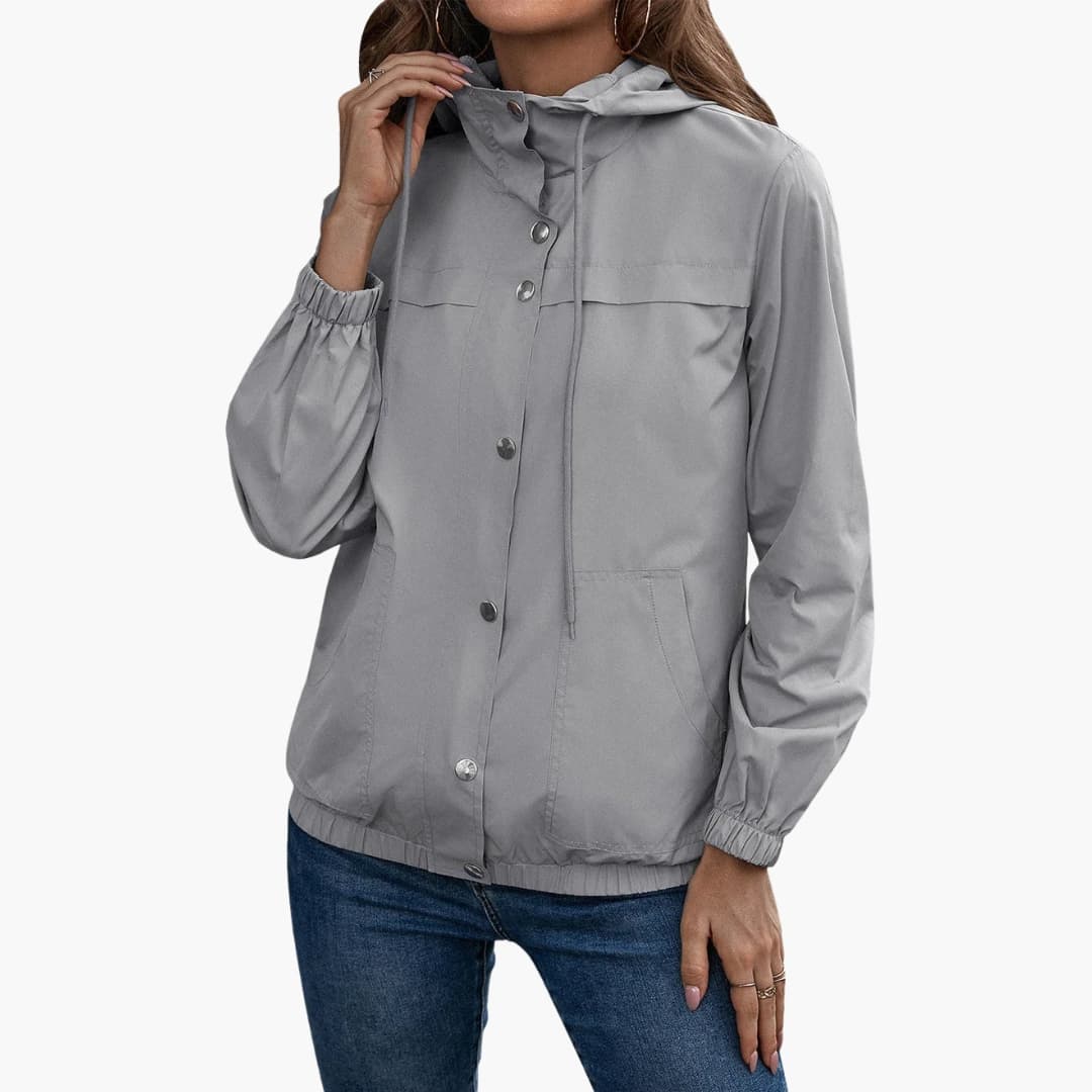 Women’s Hooded Jacket with Snap Buttons