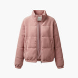 Women’s Jacket with Ribbed Surface and Zipper