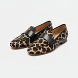Animal print loafer with elegant detail
