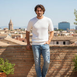 The Evoque Men’s Slim Fit Cashmere Shirt – Lightweight Short Sleeve Knit