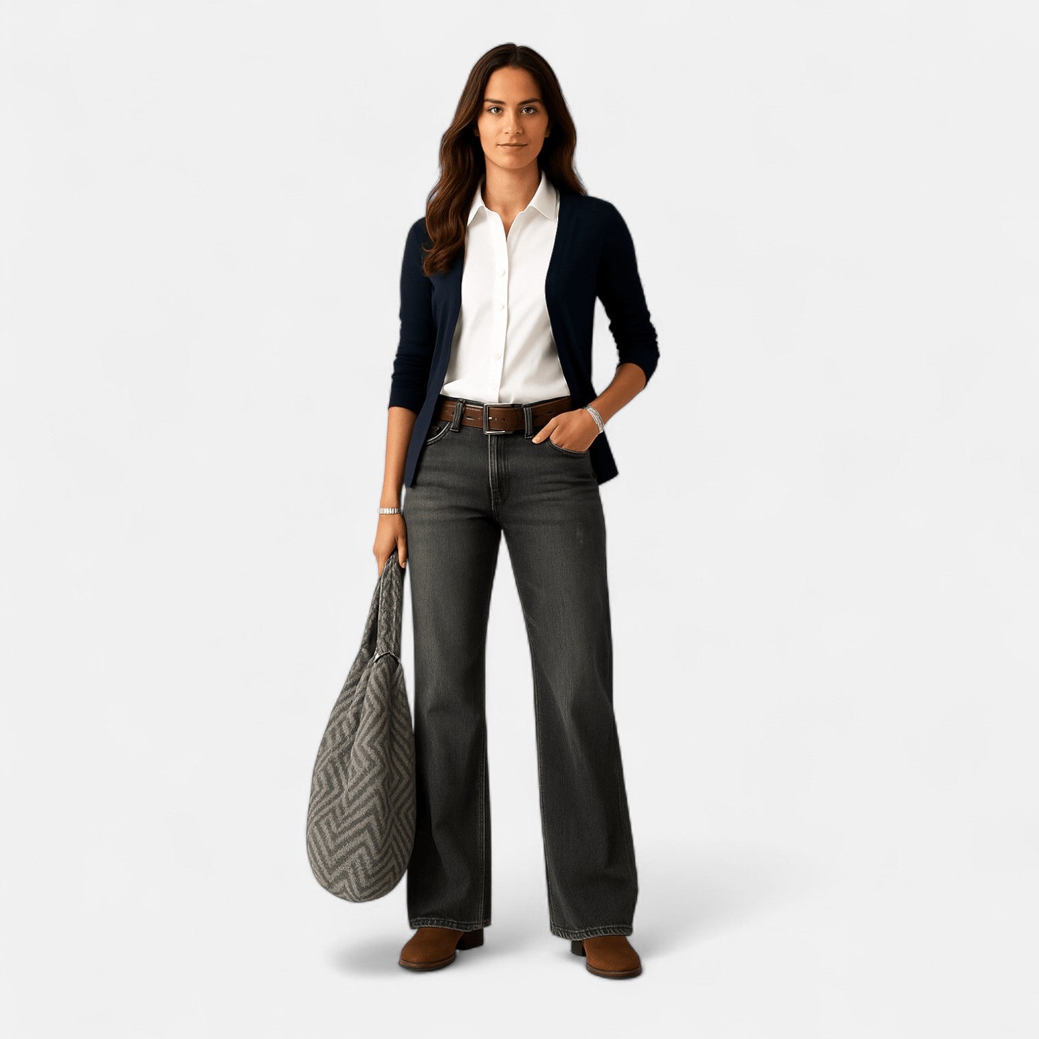 Women's Cotton Denim Jeans Wide Leg