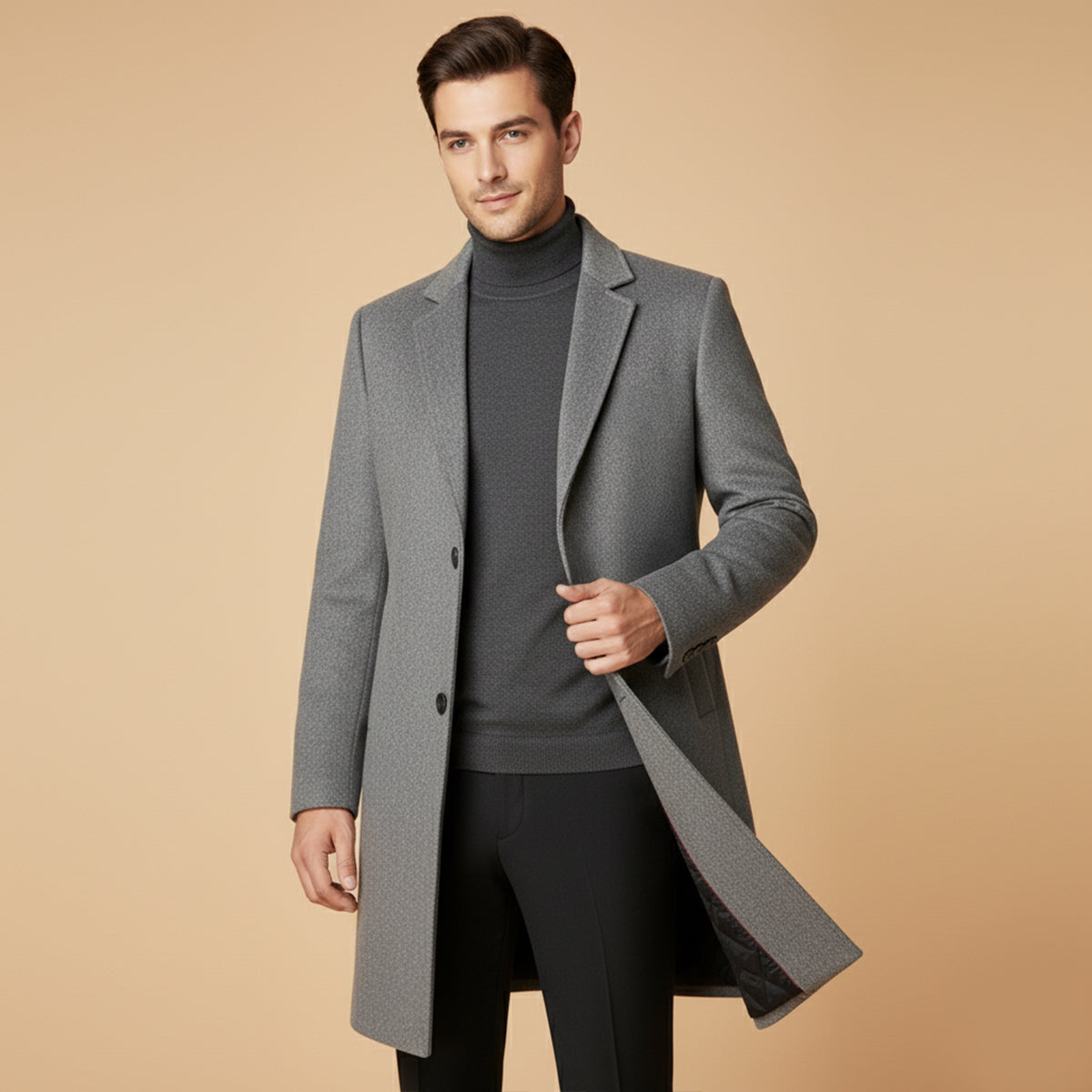 The Canterbury Men's Sophisticated Longline Wool Winter Jacket