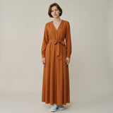 Maxi Dress with Waist Belt for Women – Elegant & Long