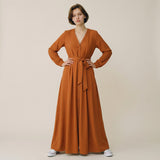 Maxi Dress with Waist Belt for Women – Elegant & Long